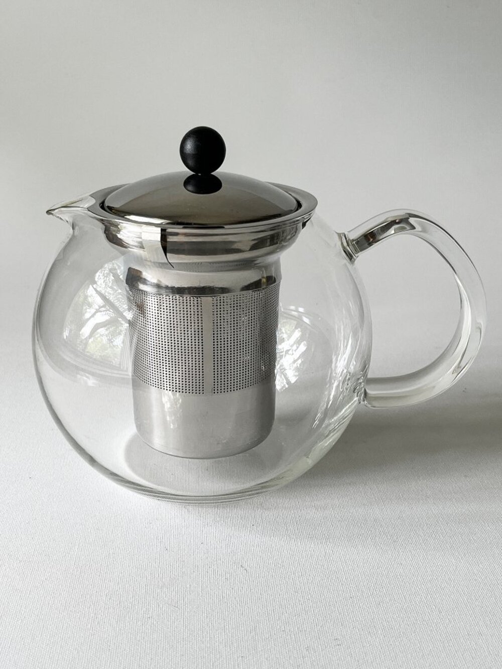 Bodum Clear Glass Teapot 1L 34oz w/ Tea Press Stainless Steel Infuser